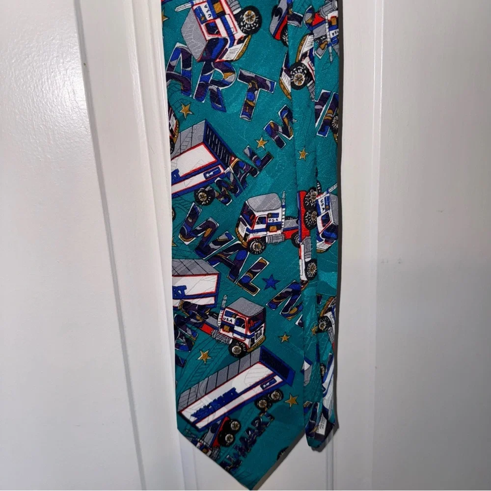Walmart Vintage Company B Men’s Teal Semi Truck Neck Tie